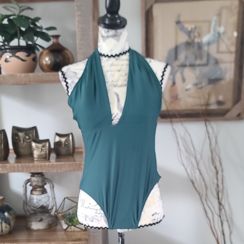 Shade & Shore Teal Halter Swimsuit